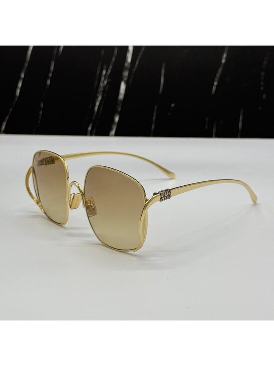 New Miu Miu MUA57S 5AK20S Oversized Gold Yellow Sunglasses MU A57S main image 6